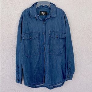 UGG RTW woman’s button down denim shirt size L
